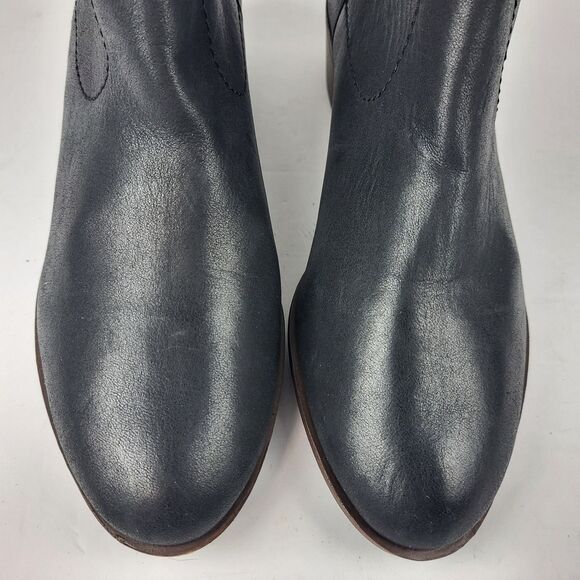 Lucky Brand Women’s Basel Side Zip charcoal black Leather Ankle Boot Size 7.5 - Picture 7 of 12